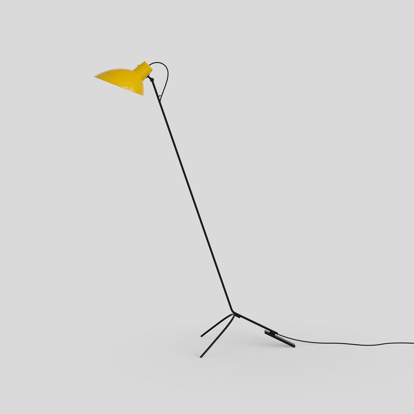 Floor Lamp Vv Cinquanta by Astep #Black Frame / Yellow Reflector