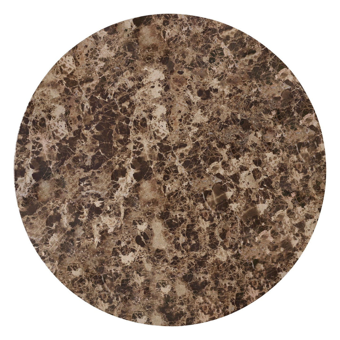 Androgyne marble table top, 65 cm, brown