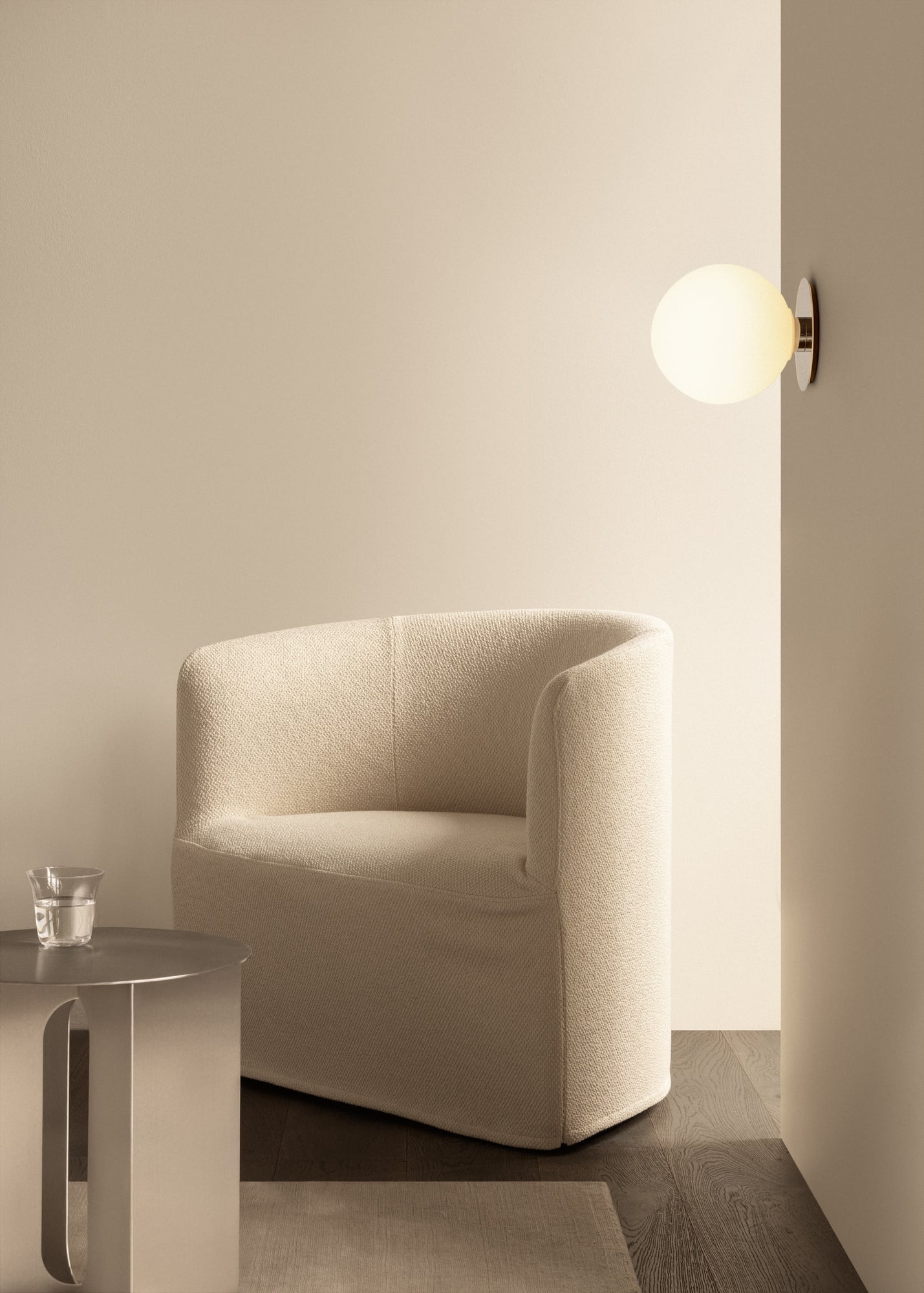 Androgyne side table, 40 cm, steel