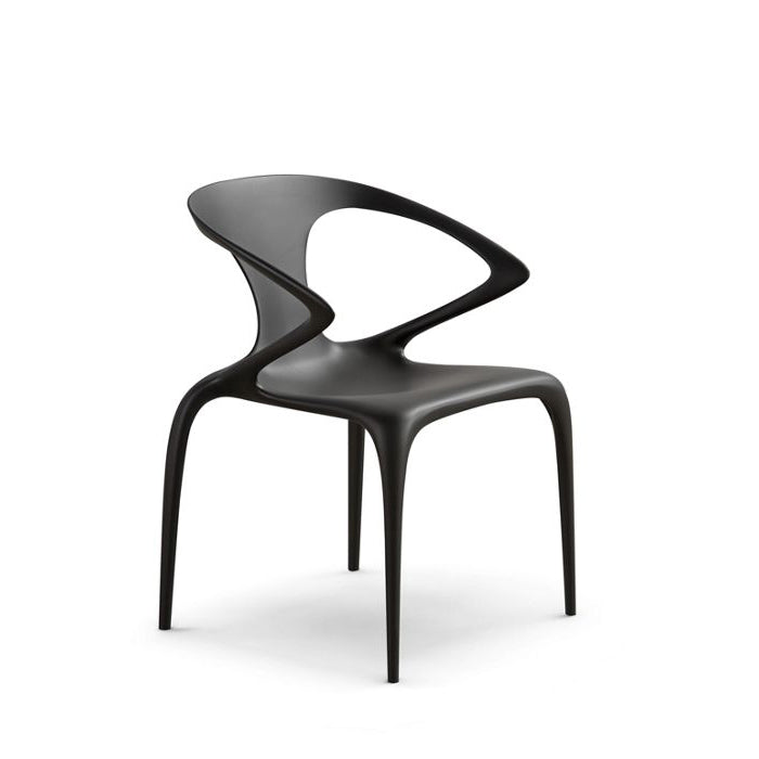 AVA Bridge Mat Dining Armchair by Roche Bobois #Laquer | Charbon
