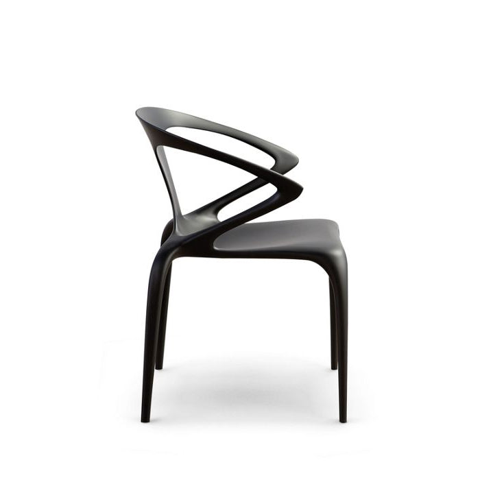 AVA Bridge Mat Dining Armchair by Roche Bobois #Laquer | Charbon