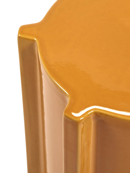 Pawn Geometrical side table, 45,4 cm, ochre