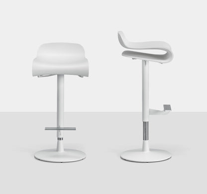 Kristalia BCN Swivel stool - side view