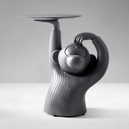 Round Concrete Side Table Monkey by Bd Barcelona Design #Black