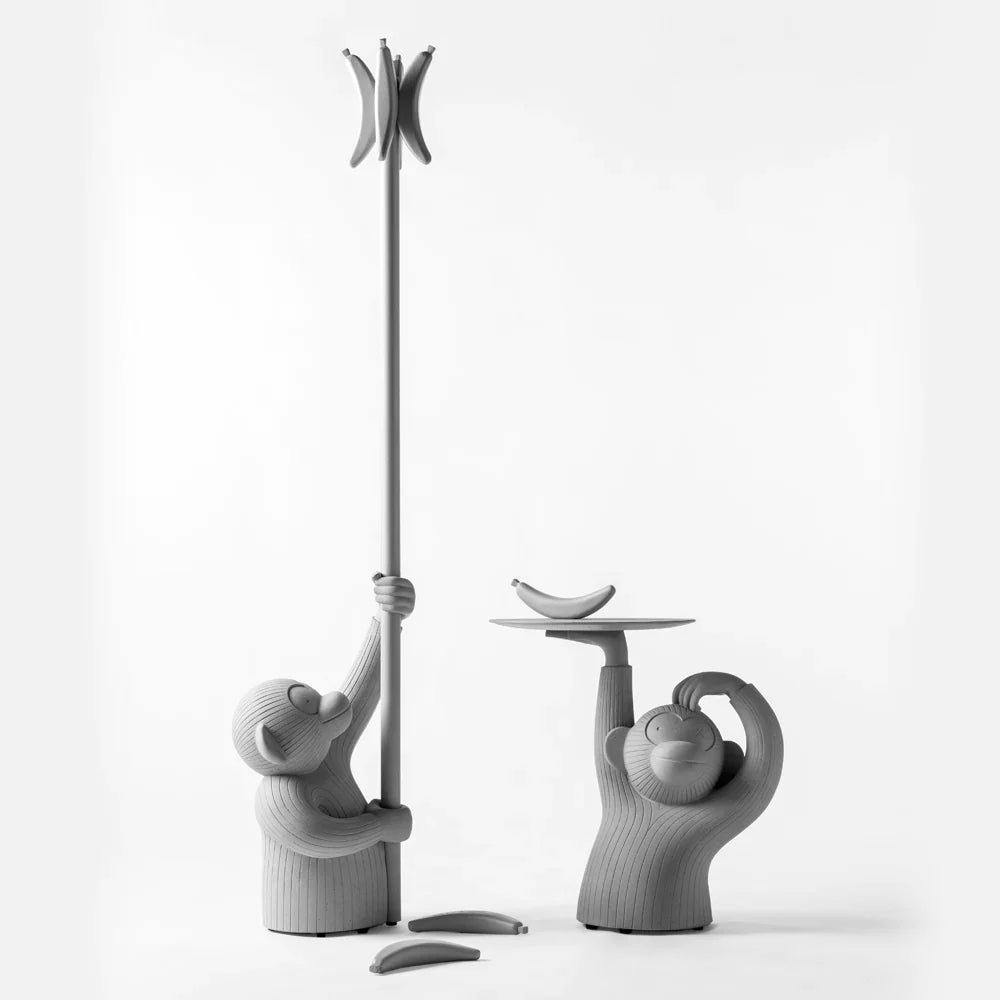 Concrete Coat Stand Monkey by Bd Barcelona Design #Grey