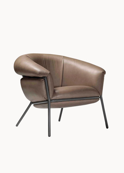 GRASSO - Upholstered armchair (Structure Color - Dark Grey RAL 7022)