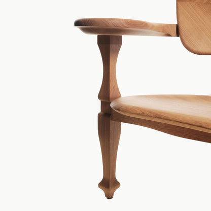 Solid Wood Bench With Back Batlló by Bd Barcelona Design