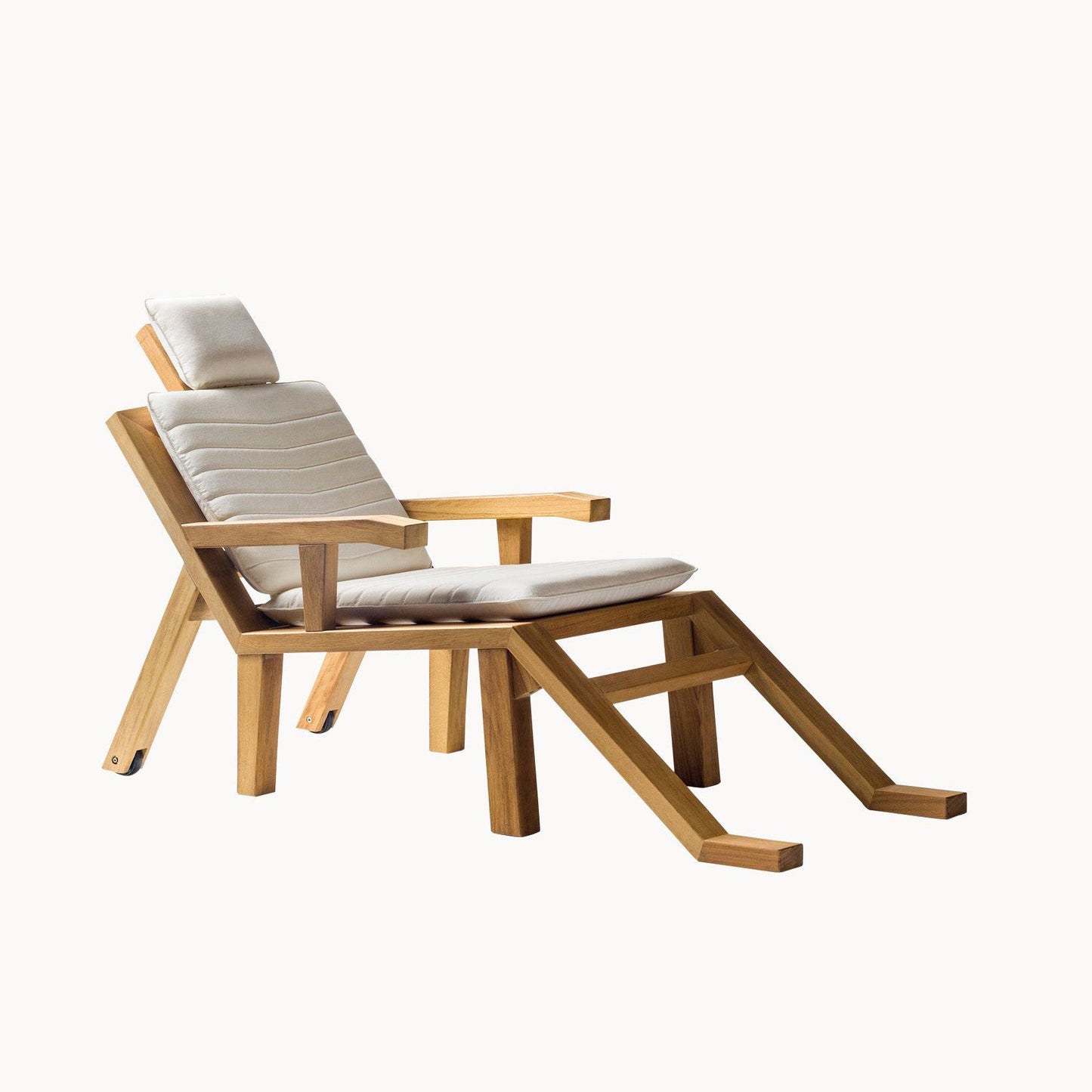 Iroko Deck Chair With Armrests Portlligat by Bd Barcelona Design