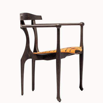 Ash easy chair with armrests & integrated cushion TIGER ART GAULINO by Bd Barcelona Design
