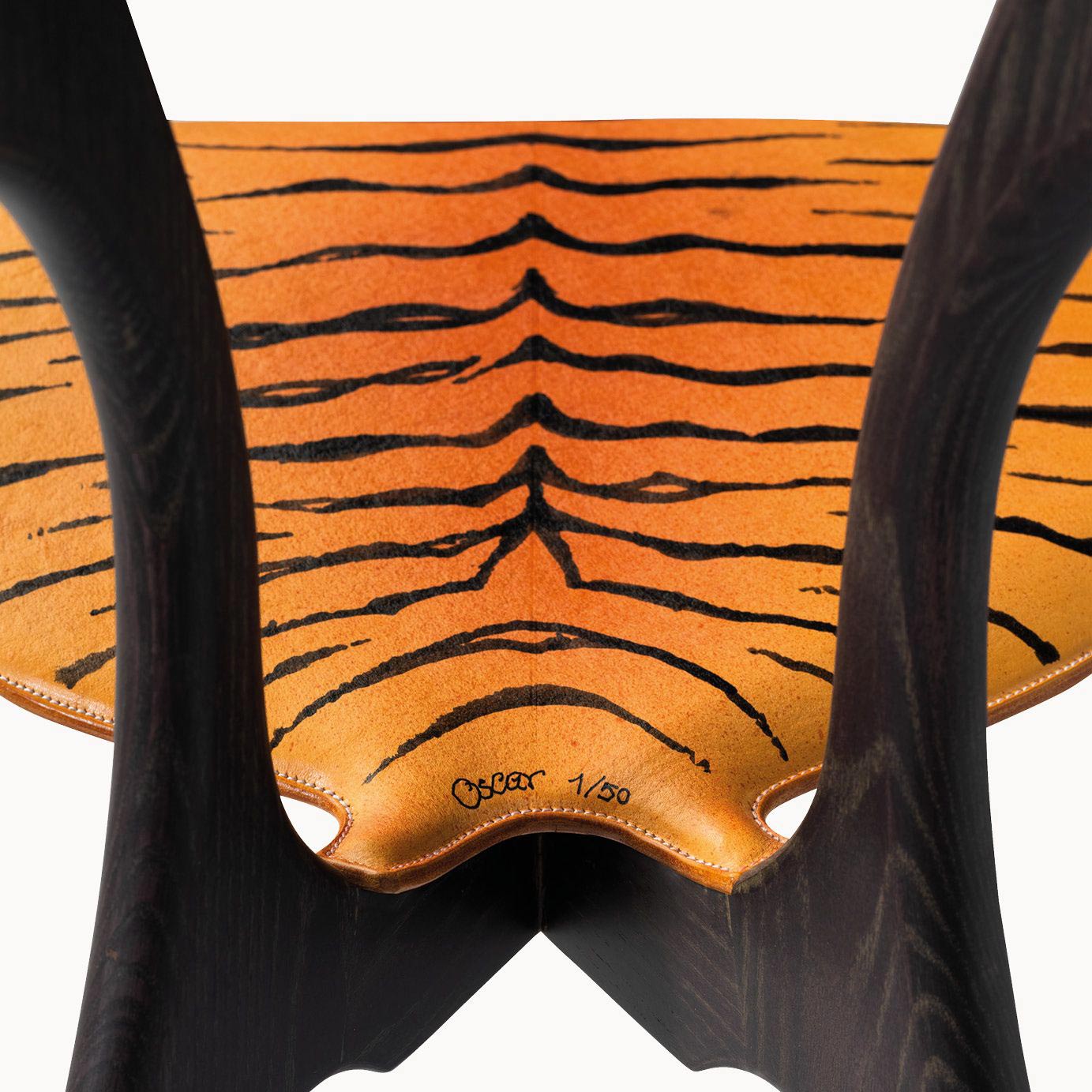 Ash easy chair with armrests & integrated cushion TIGER ART GAULINO by Bd Barcelona Design