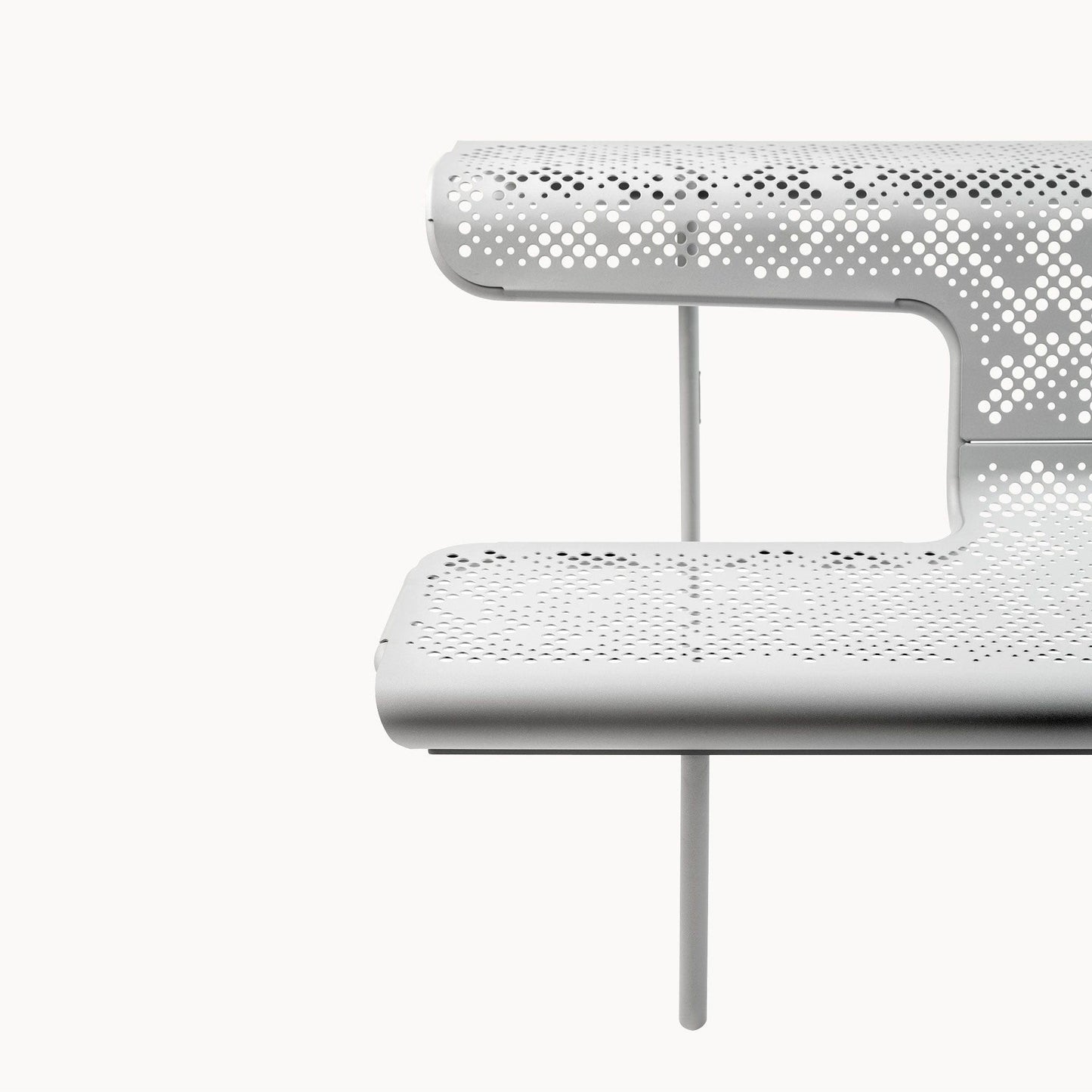 Steel Bench With Back El Poeta by Bd Barcelona Design #Silver