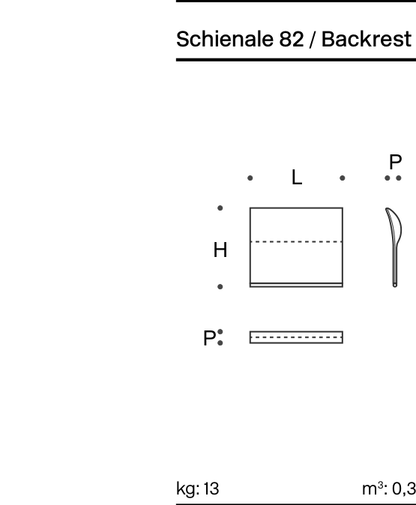 Pixel Backrest 82 - Technical Drawing