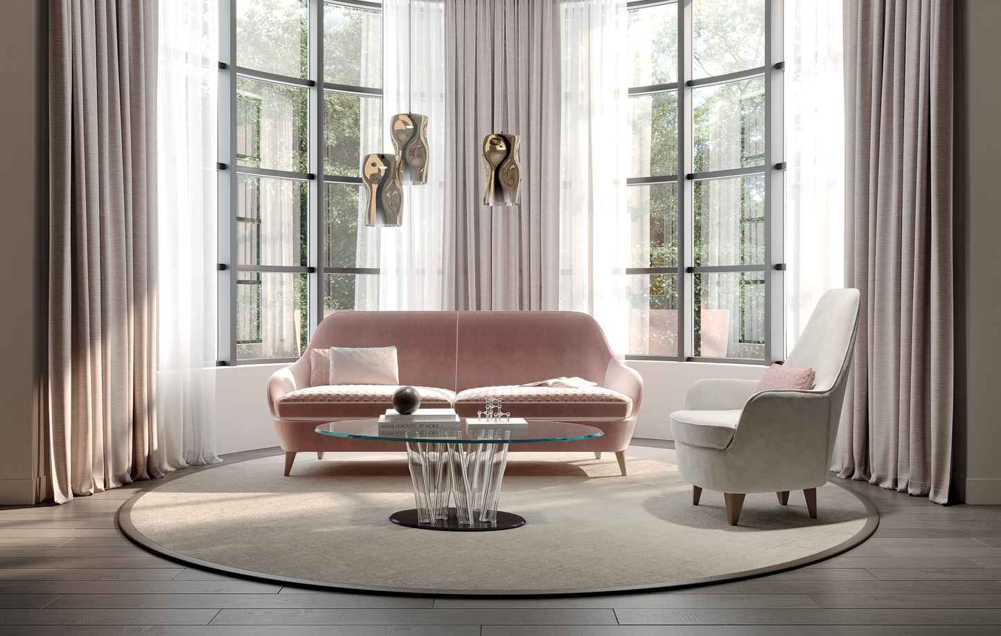 BAMBOO - Oval wooden dining table