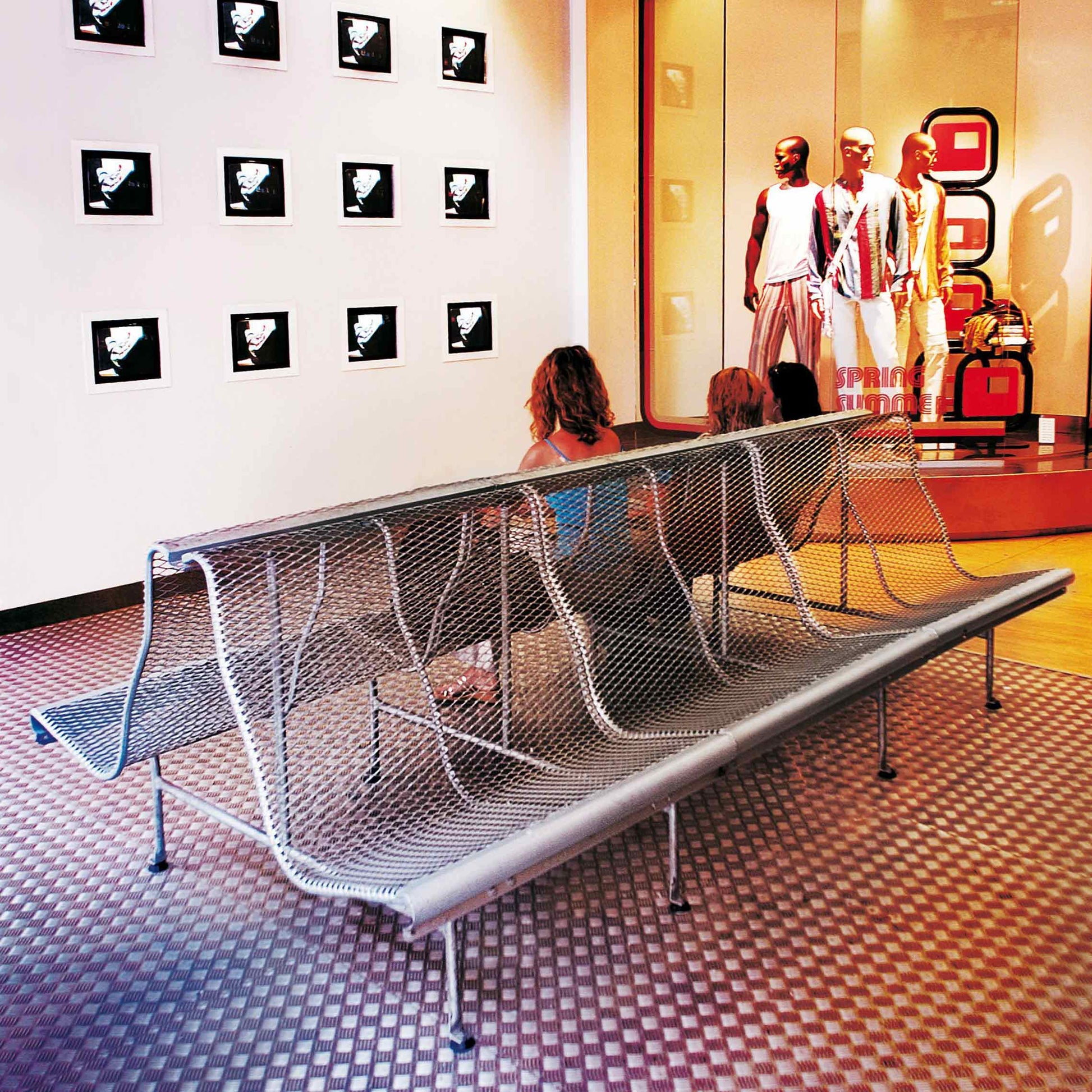 Steel Bench With Back Catalano by Bd Barcelona Design