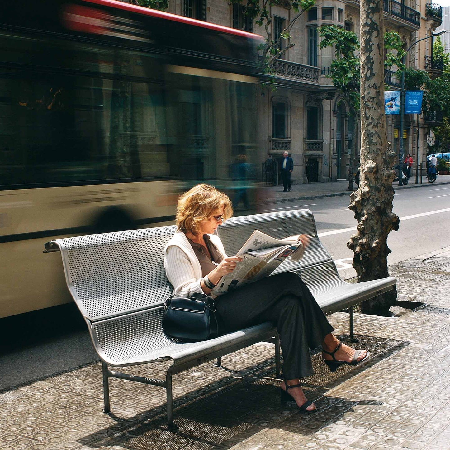 Modular Steel Bench With Back Perforano by Bd Barcelona Design