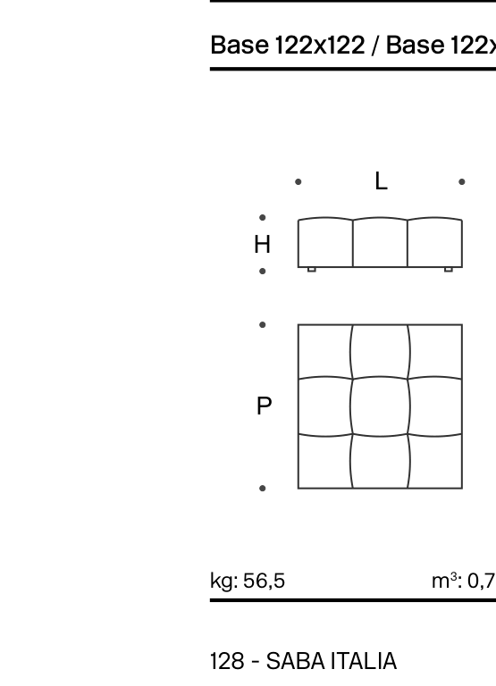 Pixel Base 122x122 - Technical Drawing