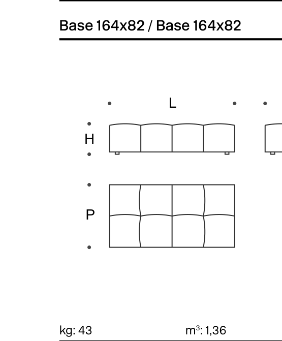 Pixel Base 164x82 - Technical Drawing