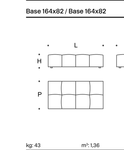 Pixel Base 164x82 - Technical Drawing
