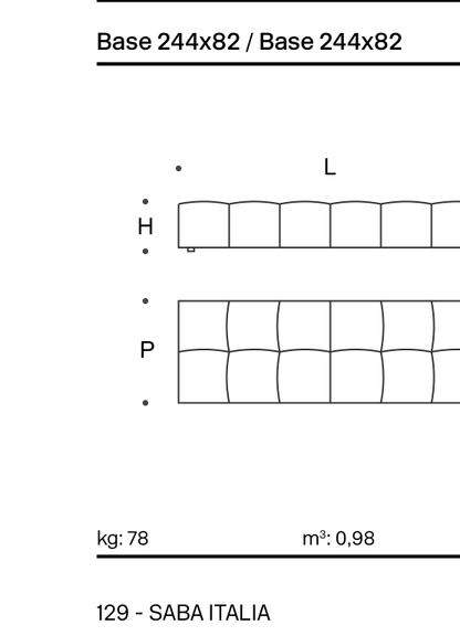Pixel Base 244x82 - Technical Drawing