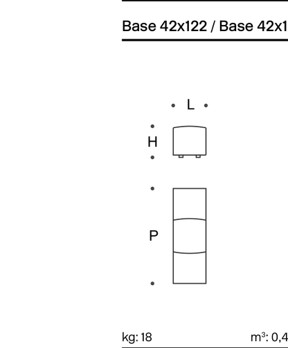 Pixel Base 42x122 - Technical Drawing