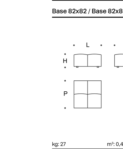 Pixel Base 82x82 - Technical Drawing