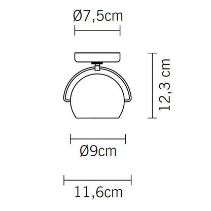 Fabbian Beluga Wall & Ceiling Light Polished Steel