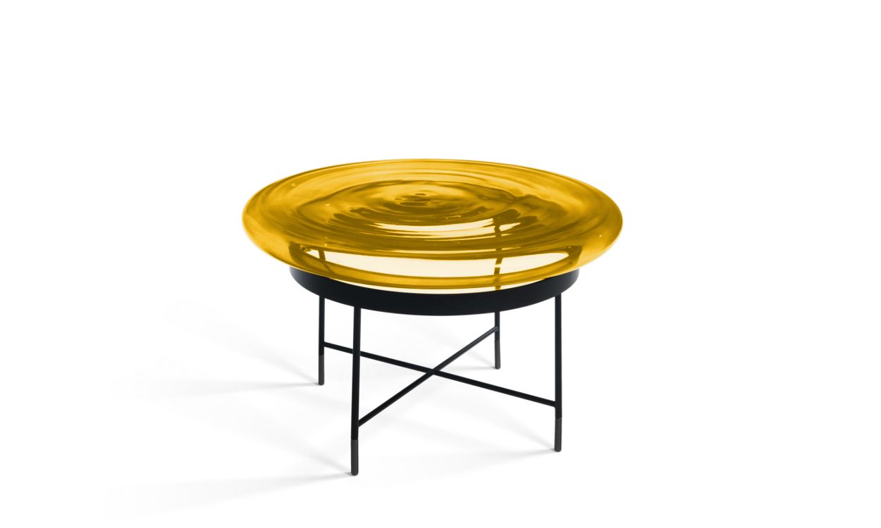 BILBOQUET COCKTAIL TABLE - Mushroom shaped blown glass by Roche Bobois