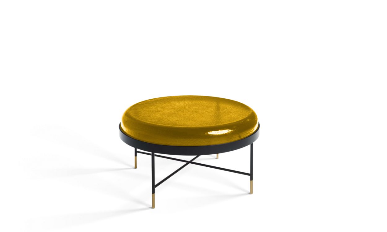 BILBOQUET COCKTAIL TABLE - Colored thick glass by Roche Bobois