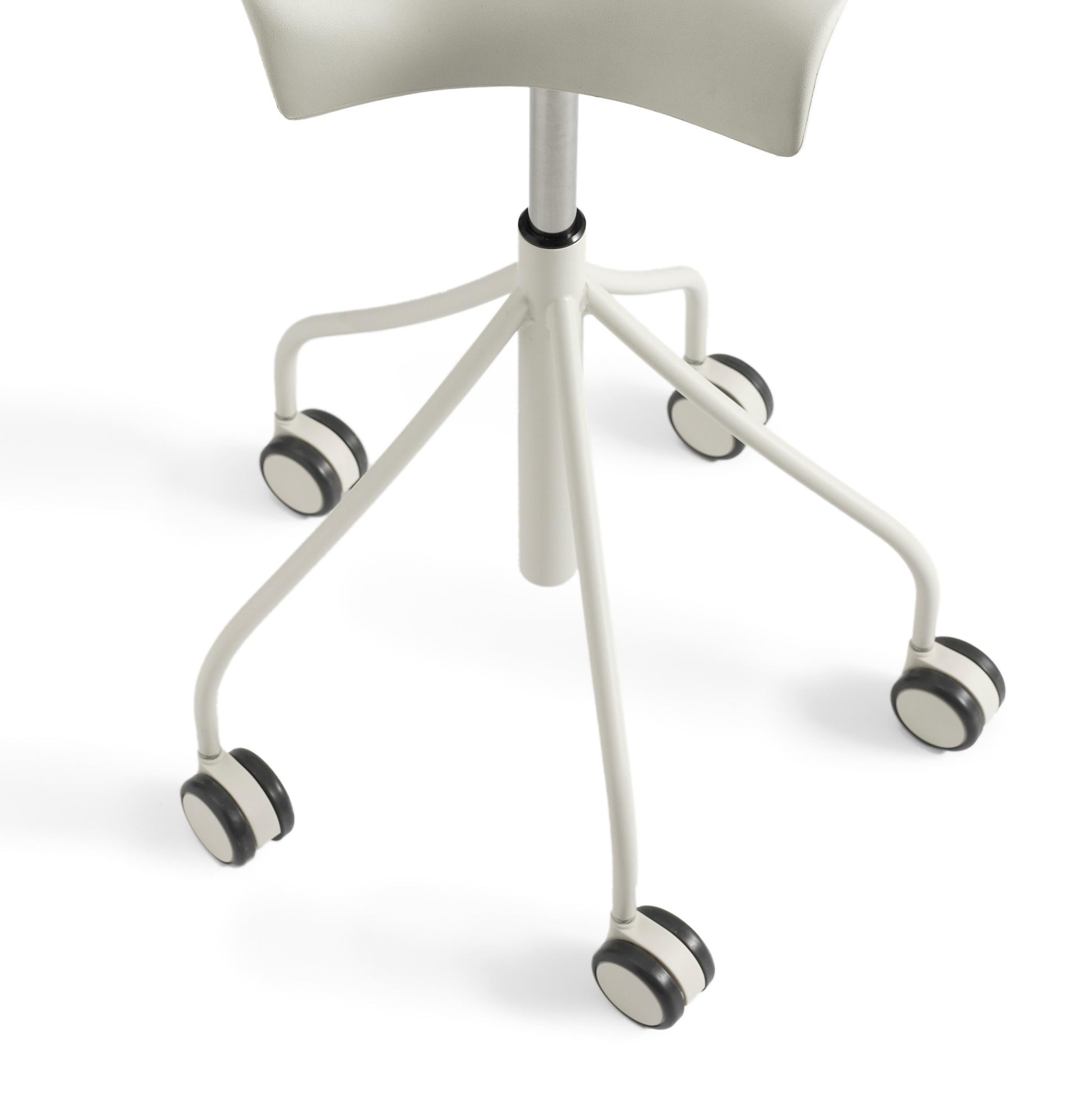 Trestle-Based Office Stool With Castors Binaria by Bd Barcelona Design #White