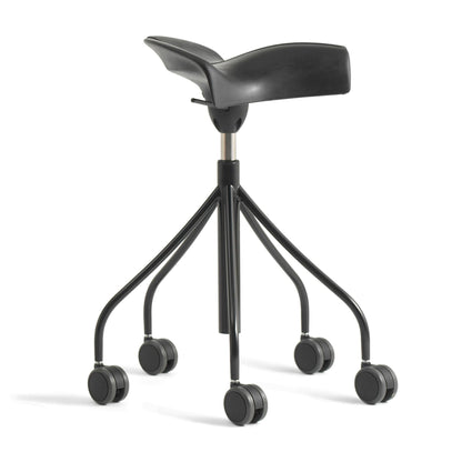 Trestle-Based Office Stool With Castors Binaria by Bd Barcelona Design #Black