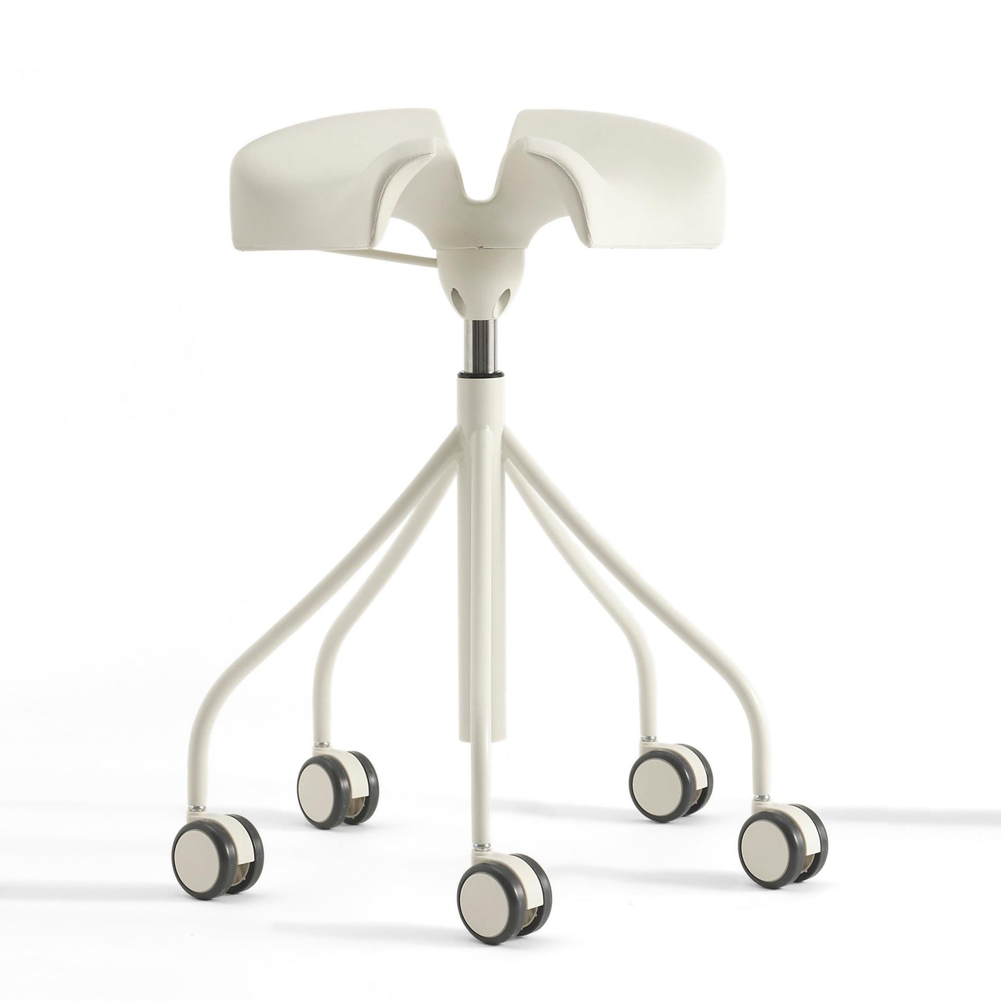 Trestle-Based Office Stool With Castors Binaria by Bd Barcelona Design #White
