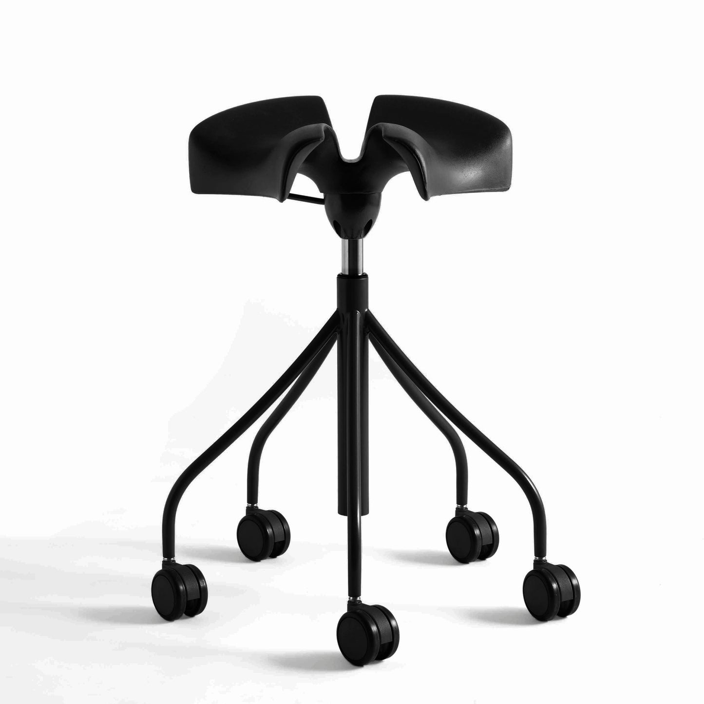 Trestle-Based Office Stool With Castors Binaria by Bd Barcelona Design #Black