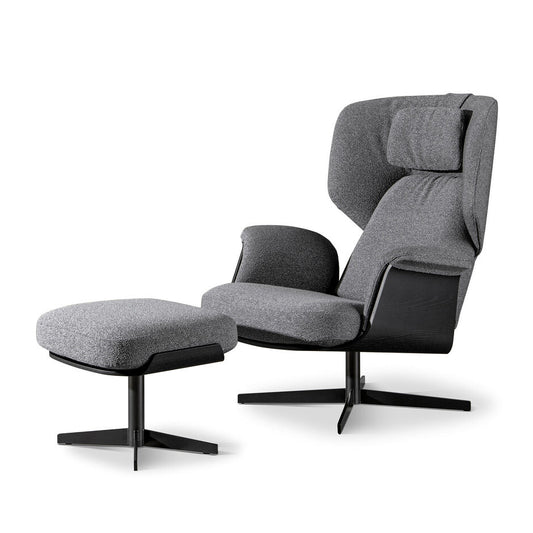 OLOS - Swivel fabric armchair