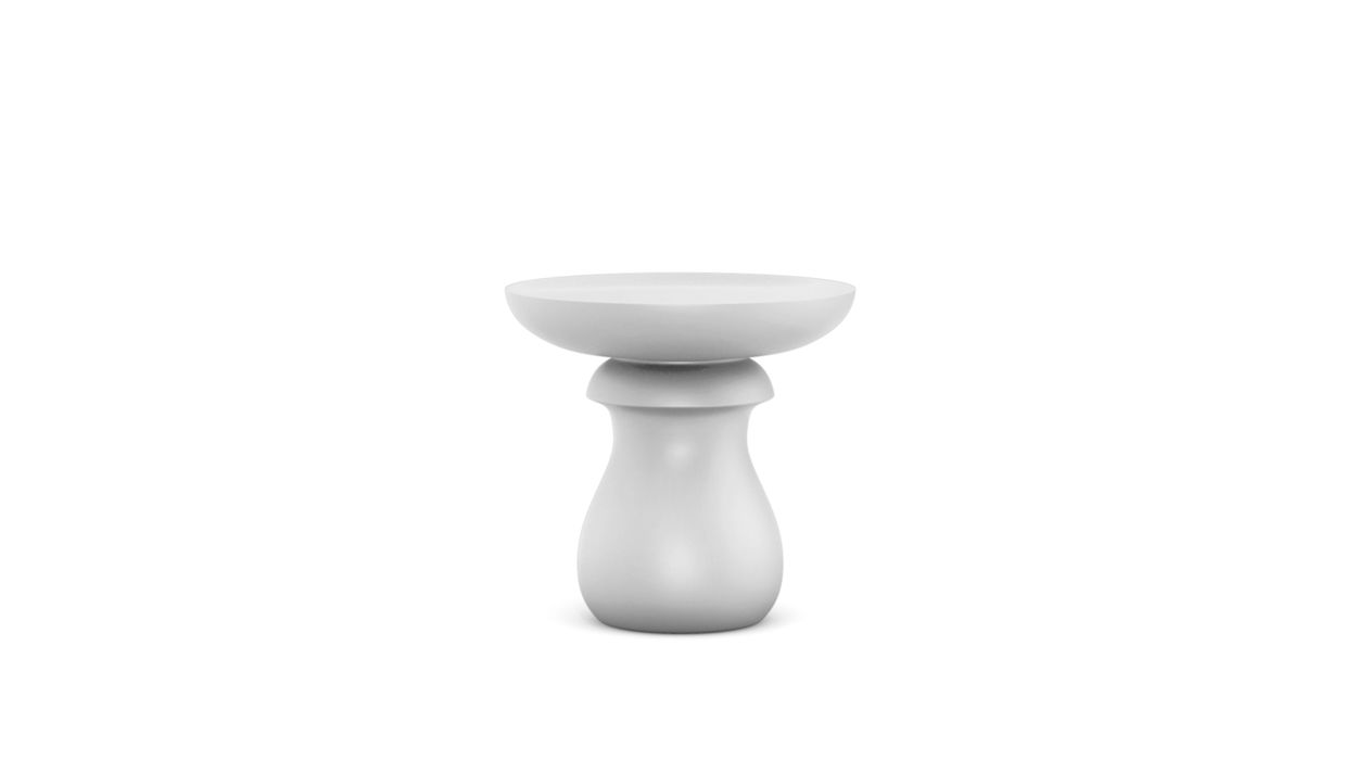 Chess End Table - Matte Lacquer by Roche Bobois #Matte lacquer/White