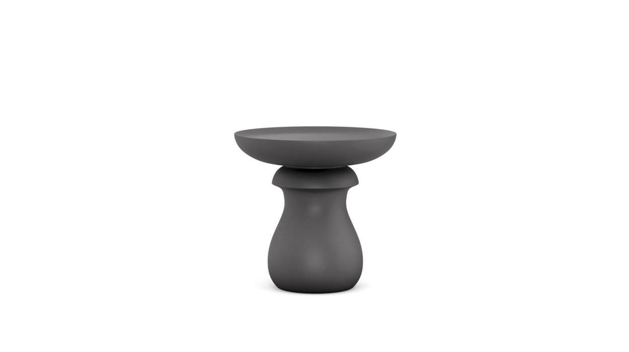 Chess End Table - Matte Lacquer by Roche Bobois #Matte lacquer/Anthracite