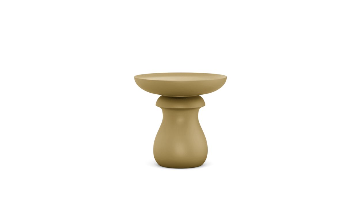 Chess End Table - Matte Lacquer by Roche Bobois #Matte lacquer/Camel