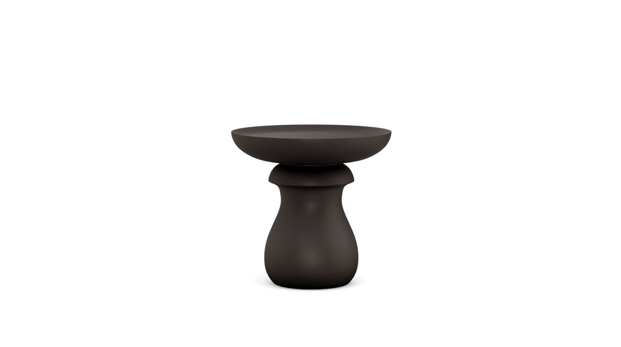 Chess End Table - Matte Lacquer by Roche Bobois #Matte lacquer/Chocolate