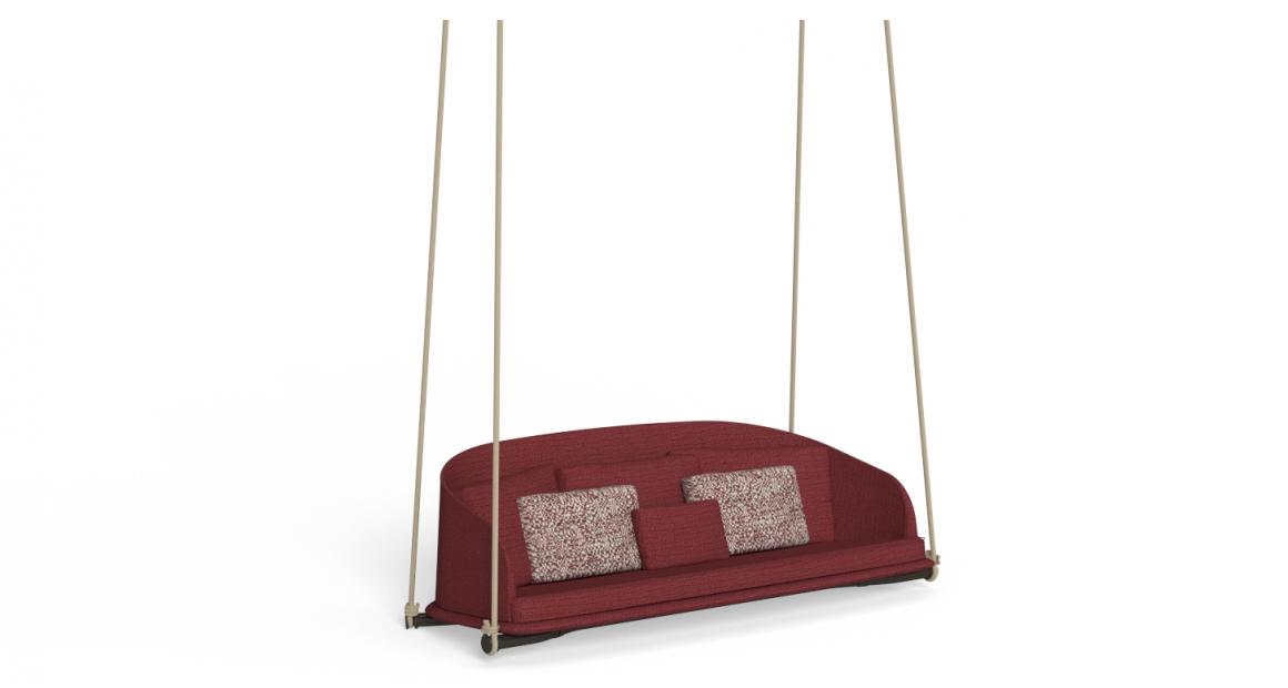 CLEOSOFT-WOOD - Fabric garden hanging chair by Talenti