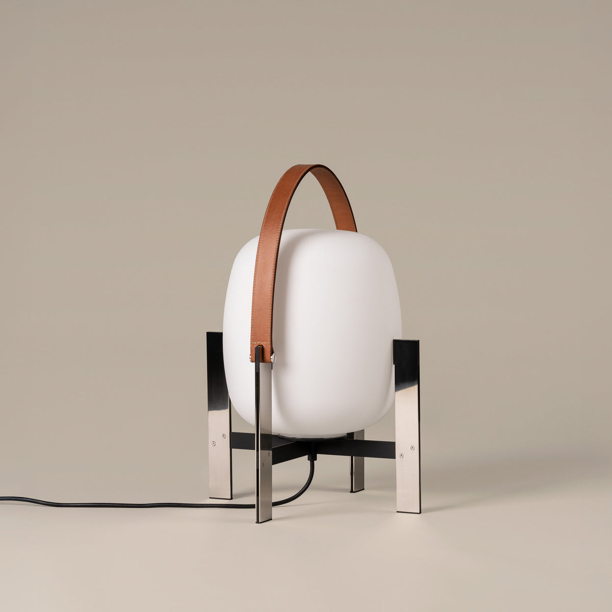 Cesta Metálica - LED Glass and Stainless Steel table lamp