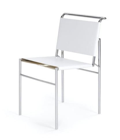 ROQUEBRUNE - Tanned leather chair with steel structure by Classicon