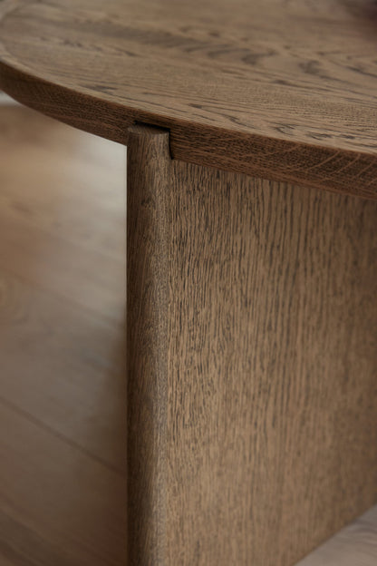 Cling coffee table, small, 70 cm, smoked oak