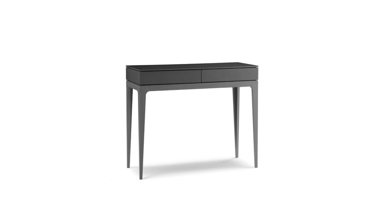 Devom Console Table by Roche Bobois #Matte Lacquer/Dark grey