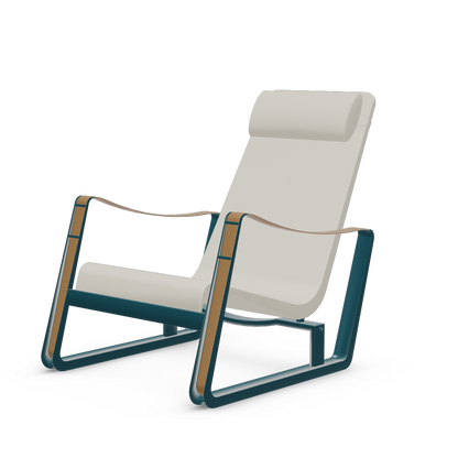 Cite Lounge Chair (Prouve Bleu Dynastie powder-coated (smooth)) by Vitra