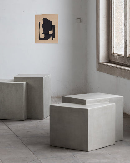 Bent °1 side table, concrete