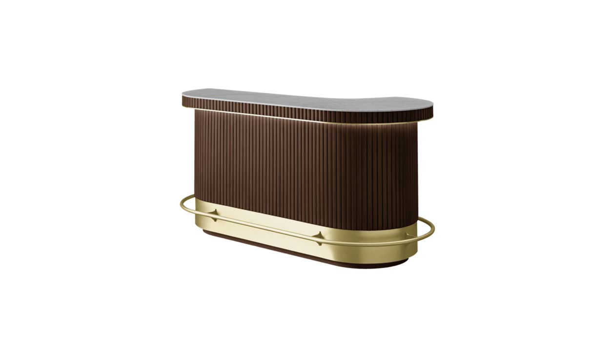 Eden-Rock Bar by Roche Bobois #Cherry : Chaudron/Brass net : Brass