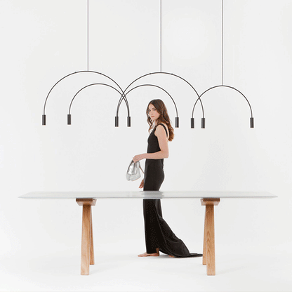 Estiluz Volta Pendant Black 2 Light Sources