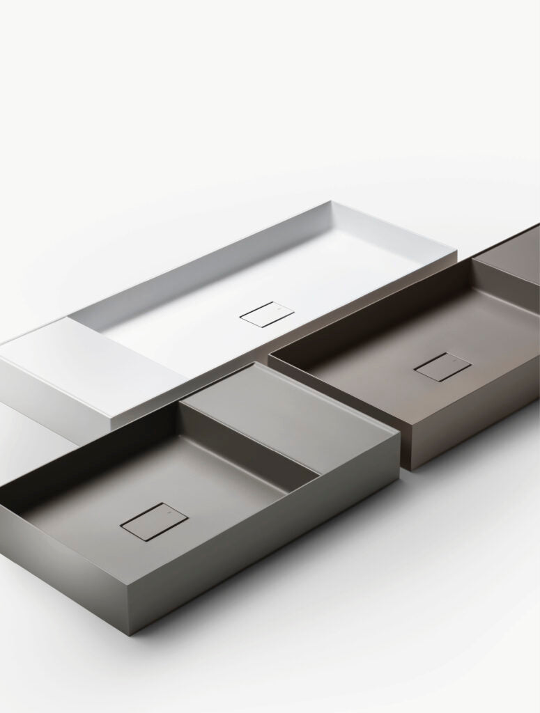 QUATTRO.ZERO D8H - Rectangular washbasin by Falper