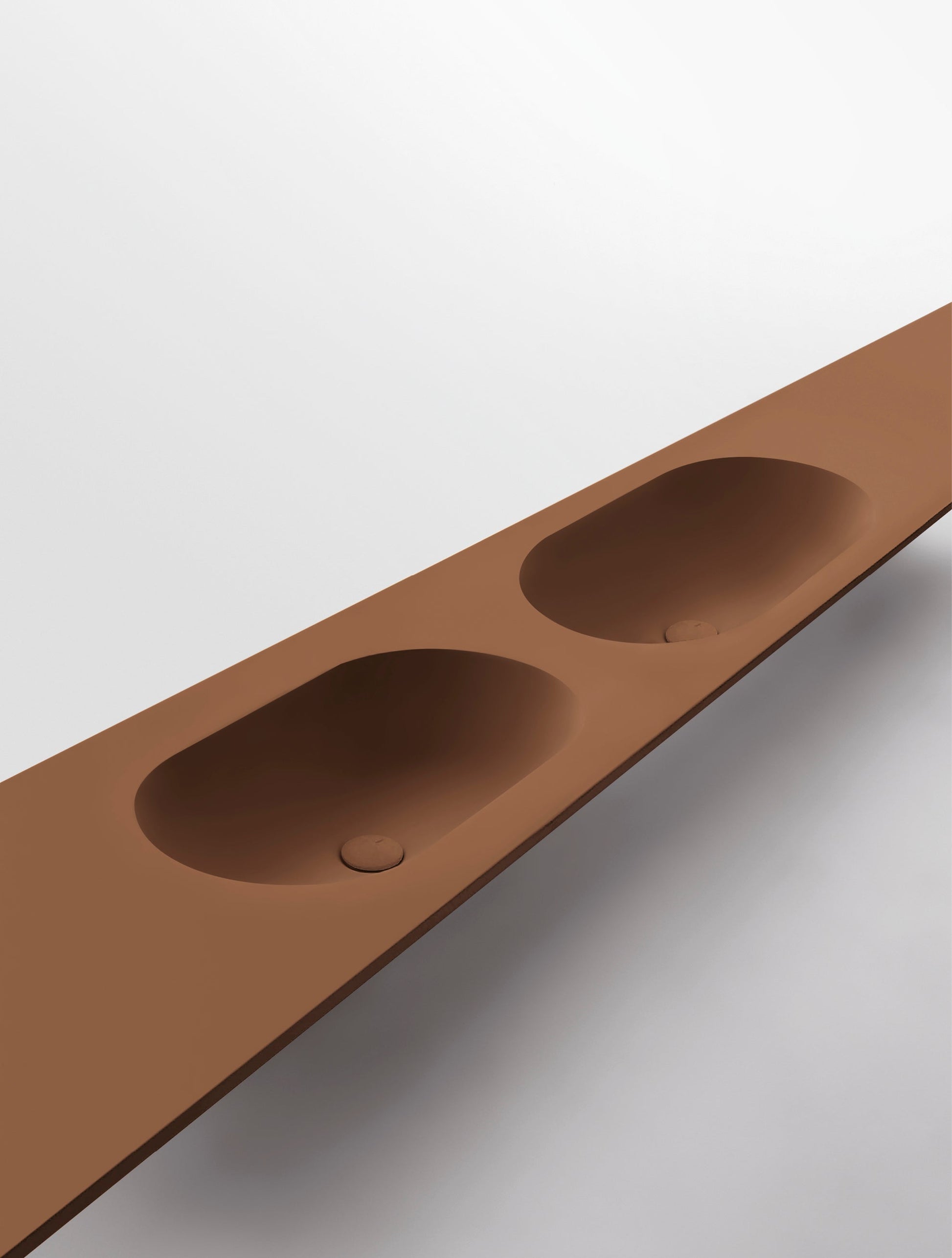 OVAL - Washbasin with integrated countertop by Falper