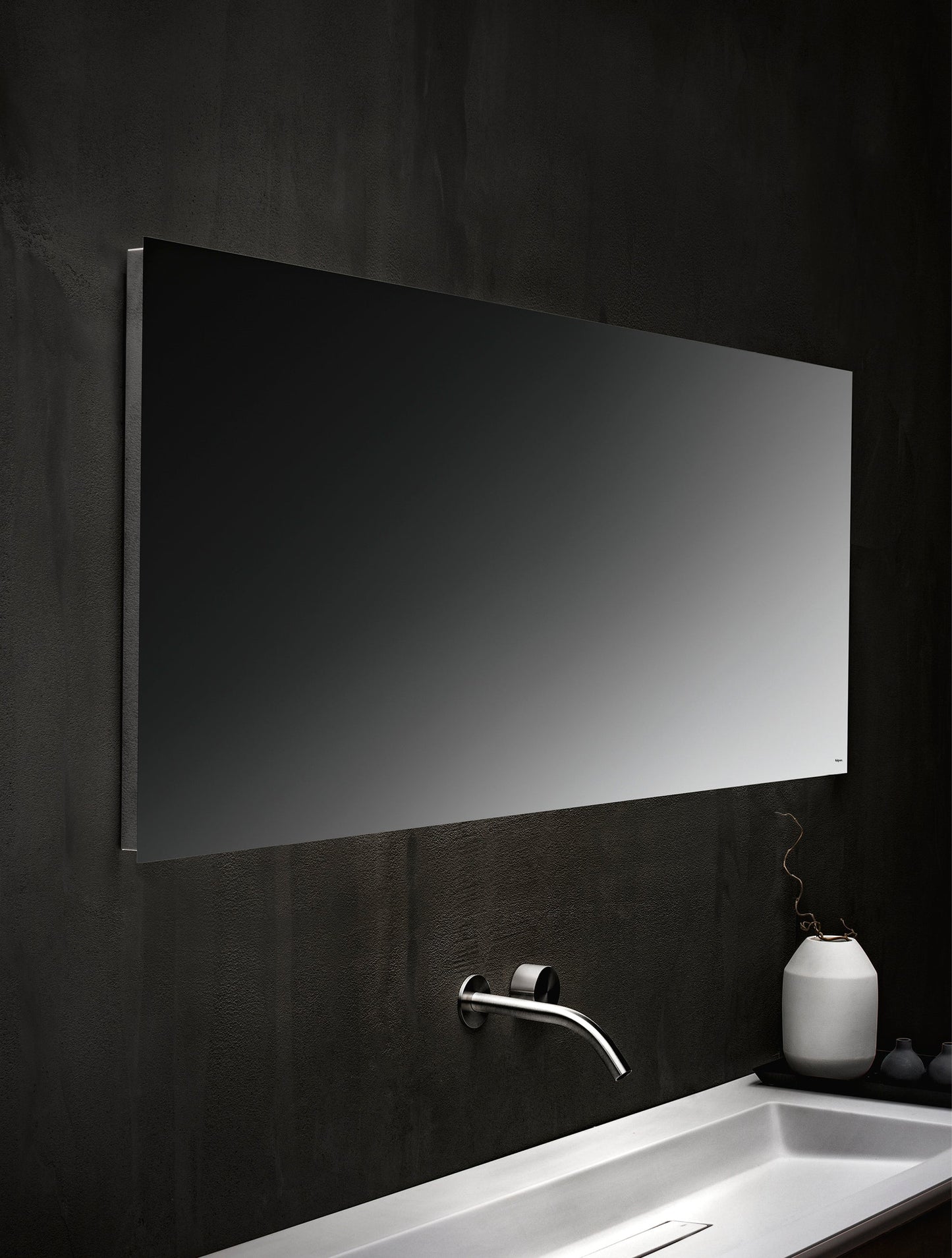 LED Mirror - Straight Edges with Frontal LED Lighting by Falper