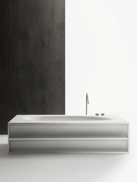 VASCAMISURA - Bathtub with wooden compartment by Falper